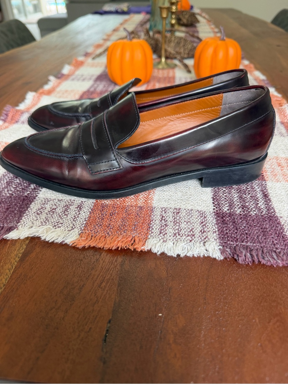 Everlane MODERN PENNY LOAFER Oxblood size 9.5 fits like 9 - Picture 3 of 5